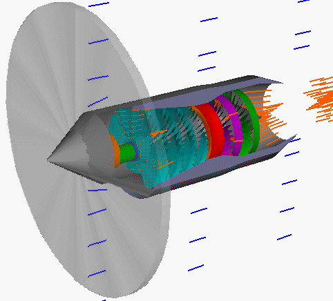 Animation showing flowing of air & working of turboprop engine.