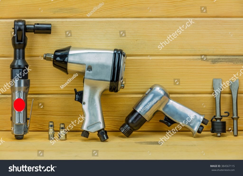 pneumatic tools which are powered by compressors.