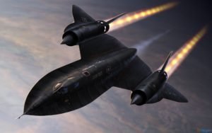 Lockheed SR71 Blackbird at height of 85000ft