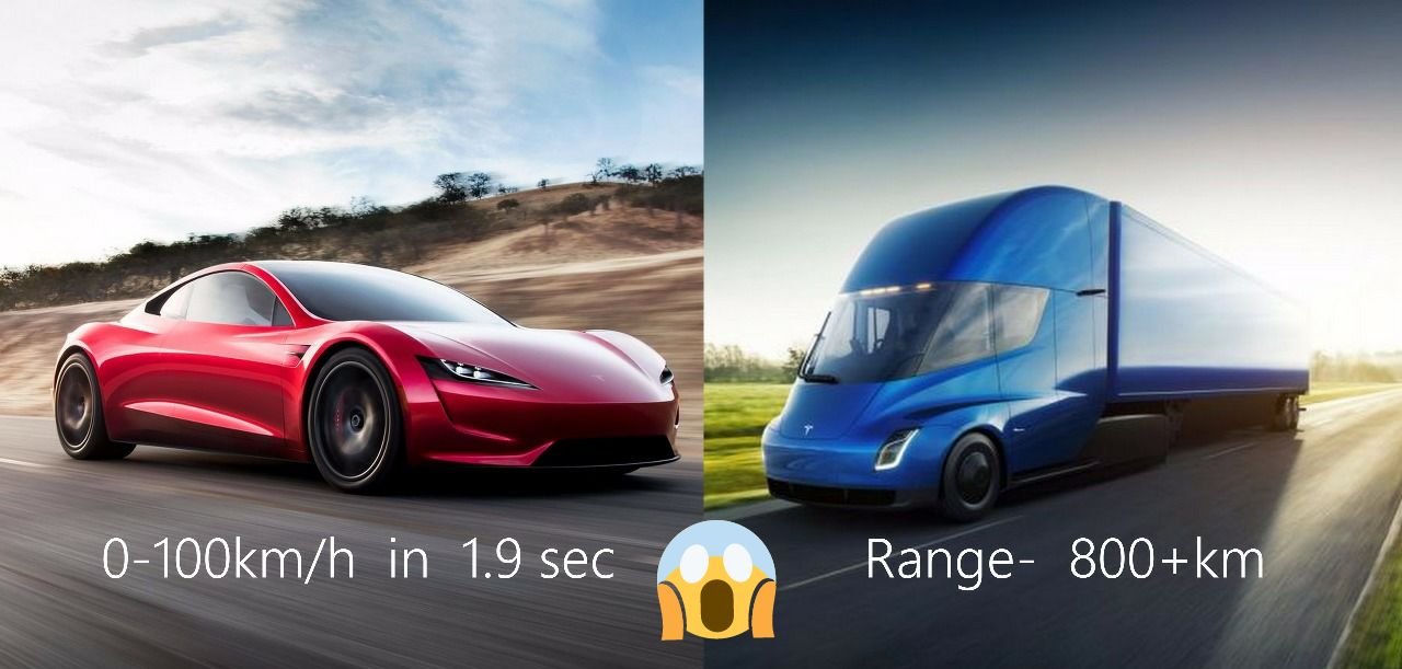 Top 10 mind-blowing facts about Tesla Semi truck & Tesla roadster you