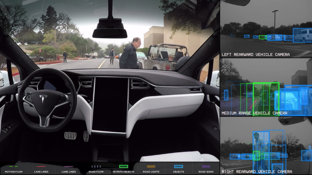 How a Tesla sees roads