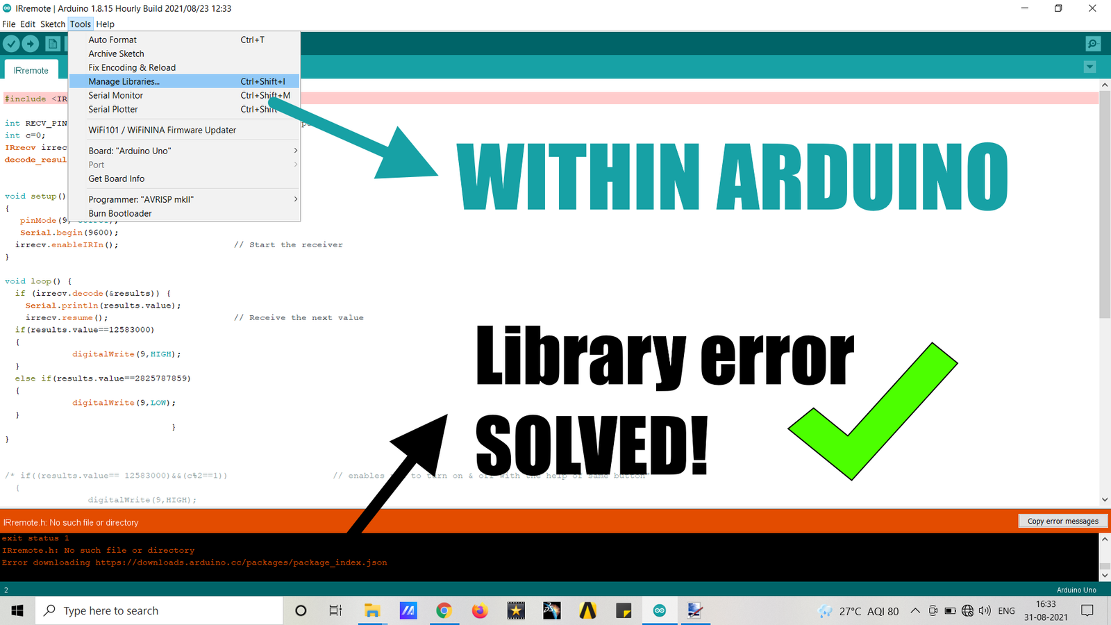 installing arduino libraries